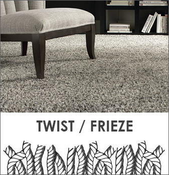 The Twist, also known as Frieze, is a cut style with tight twists that bend away from each other and slightly curl at the end.